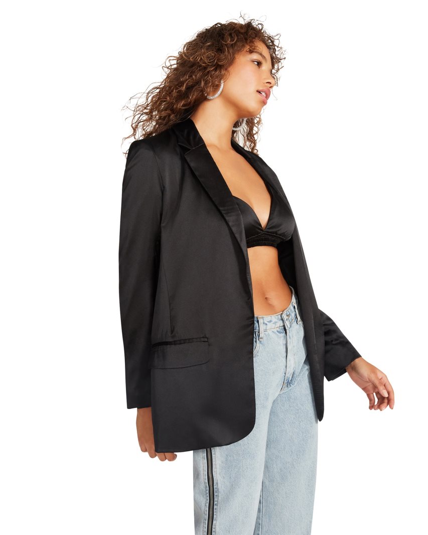 Black Steve Madden Audrey Women's Jackets | PH 1952NJB